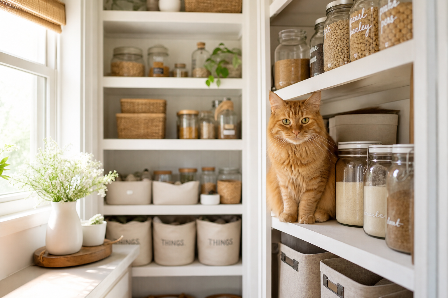 Kitchen organizing in a Baltimore home